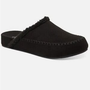 New STYLE & CO. Black faux shearling mules slippers shoes women’s 7.5 M